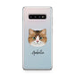 Custom Cat Illustration with Name Samsung Galaxy S10 Plus Case