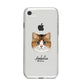 Custom Cat Illustration with Name iPhone 8 Bumper Case on Silver iPhone