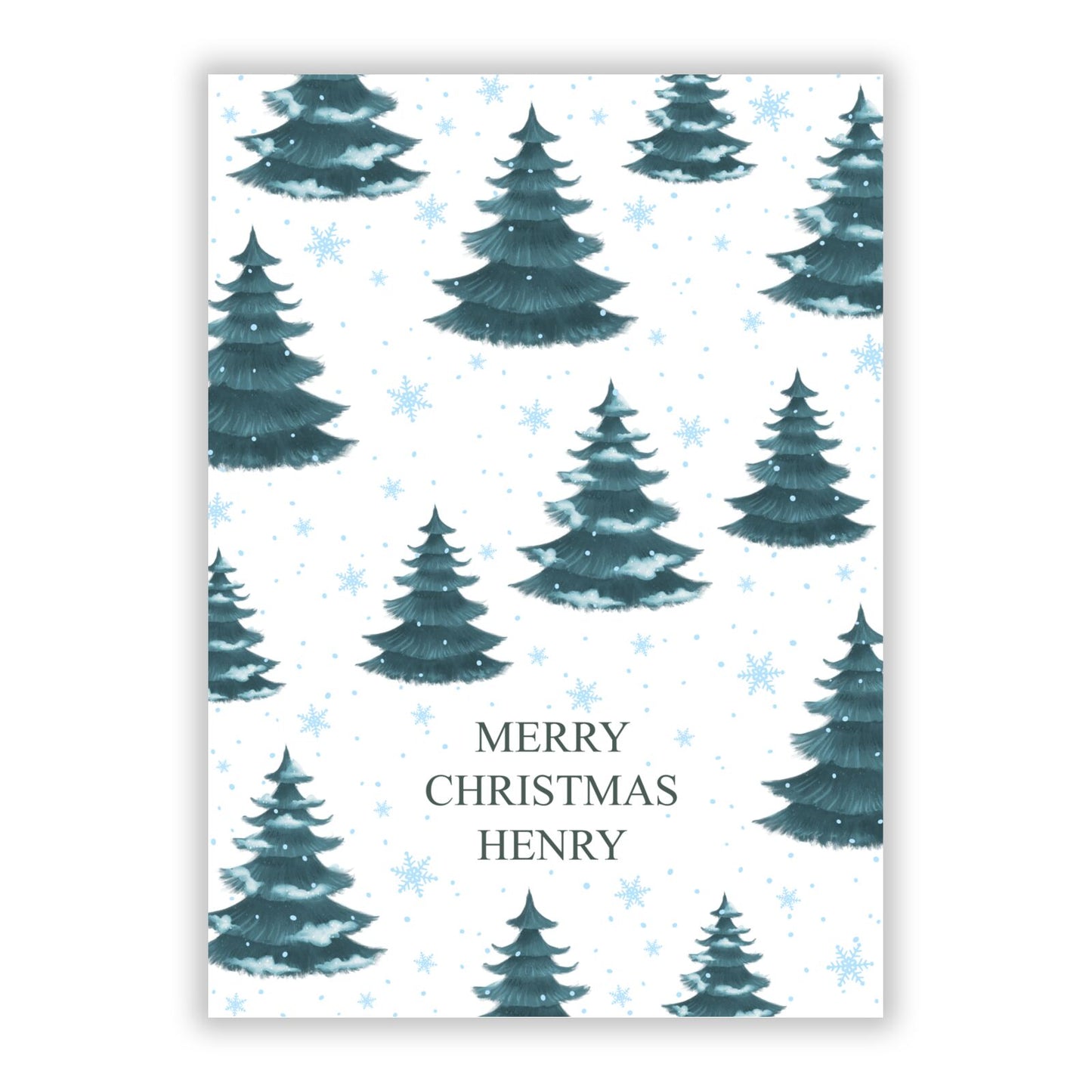Custom Christmas Tree A5 Flat Greetings Card