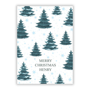 Custom Christmas Tree Greetings Card