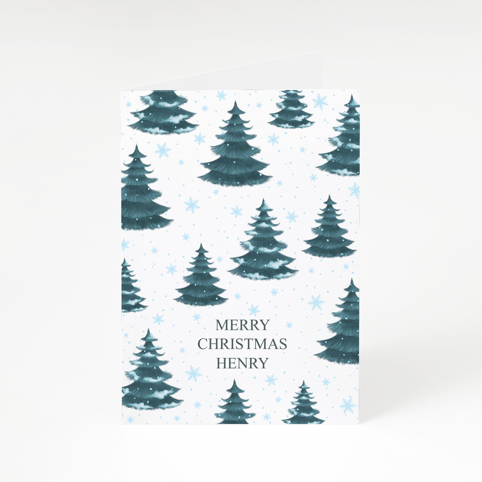 Custom Christmas Tree A5 Greetings Card