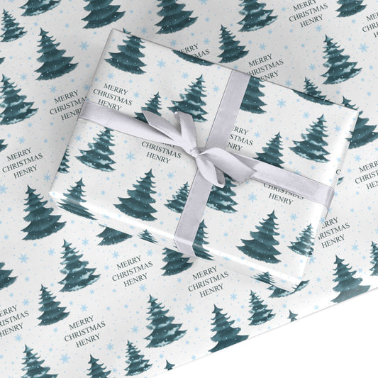 Custom Christmas Tree Custom Wrapping Paper