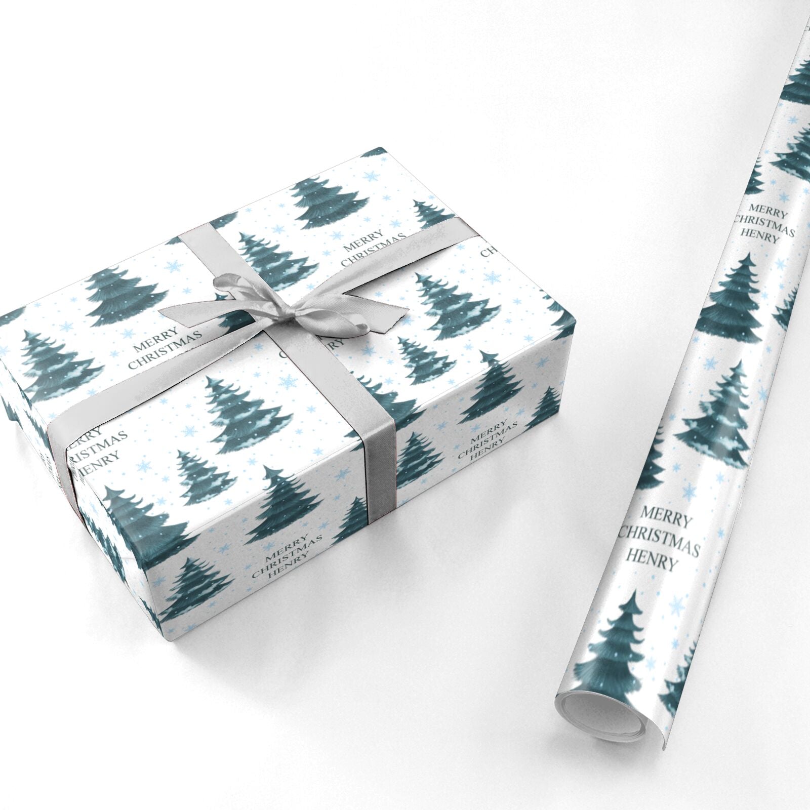 Custom Christmas Tree Personalised Wrapping Paper