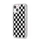 Custom Colour Check iPhone 14 Glitter Tough Case Starlight Angled Image