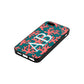 Custom Coral Initials Green Pebble Leather iPhone 5 Case Side Angle