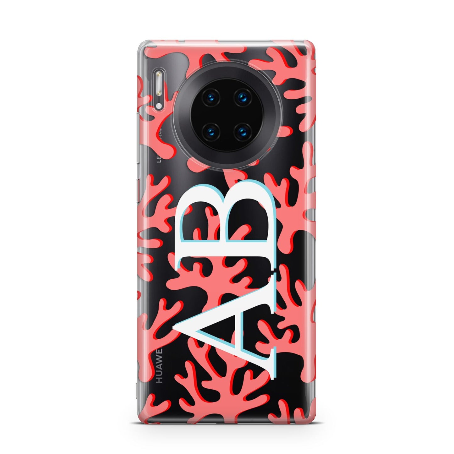 Custom Coral Initials Huawei Mate 30 Pro Phone Case