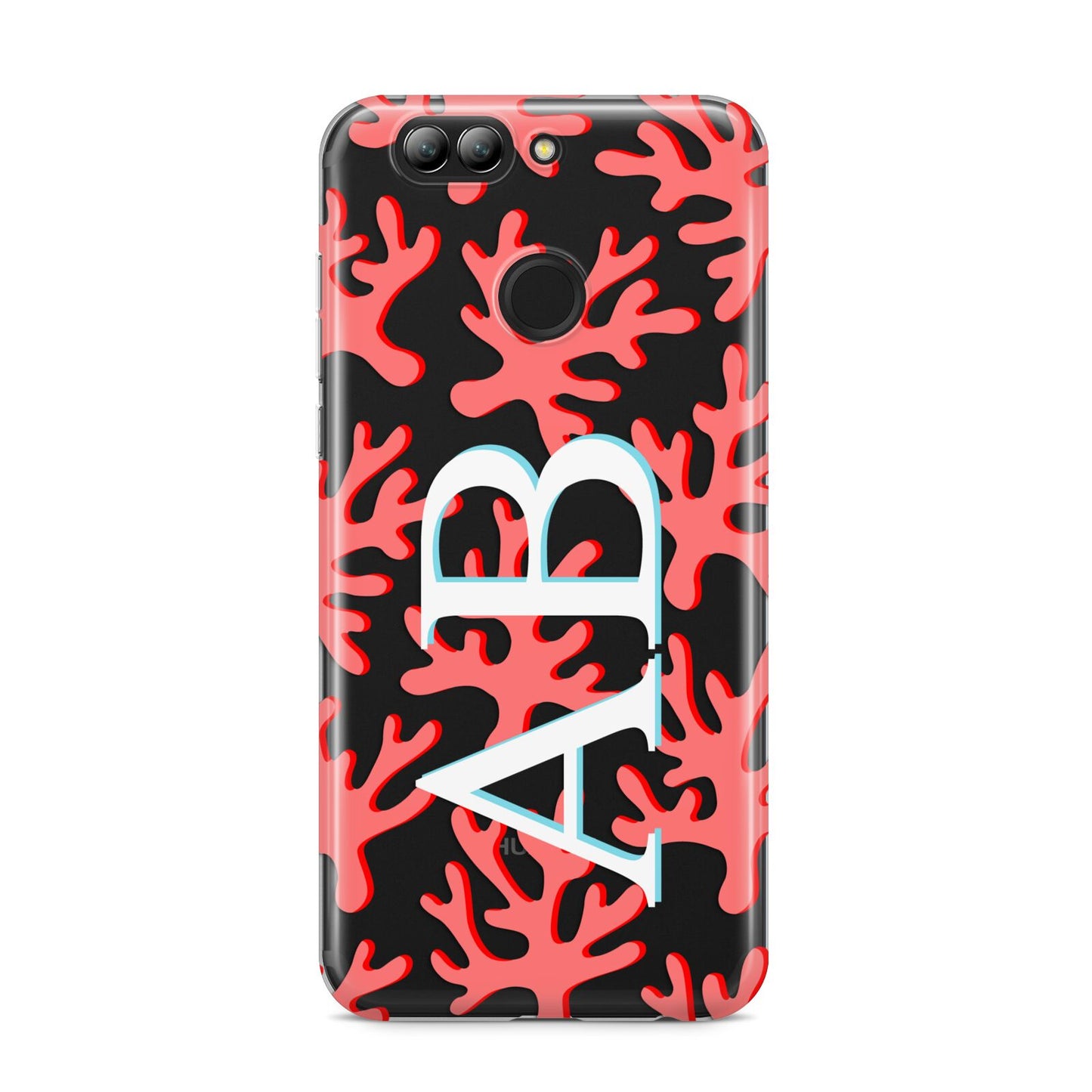 Custom Coral Initials Huawei Nova 2s Phone Case