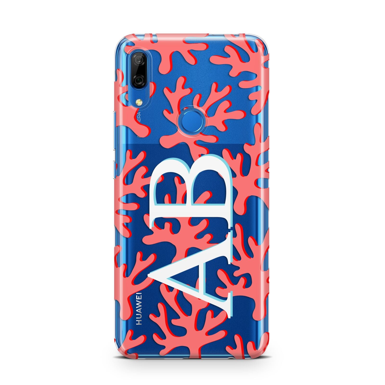 Custom Coral Initials Huawei P Smart Z