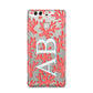 Custom Coral Initials Huawei P9 Case