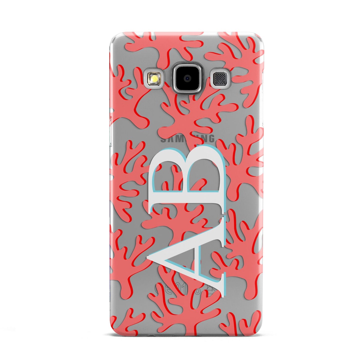 Custom Coral Initials Samsung Galaxy A5 Case