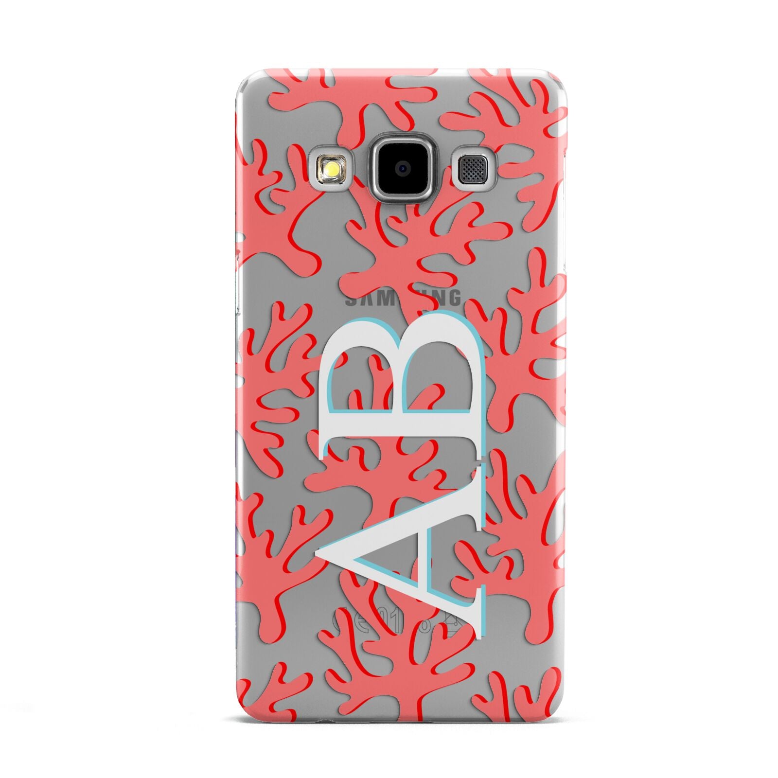 Custom Coral Initials Samsung Galaxy A5 Case