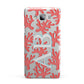 Custom Coral Initials Samsung Galaxy A7 2015 Case