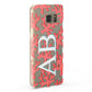 Custom Coral Initials Samsung Galaxy Case Fourty Five Degrees