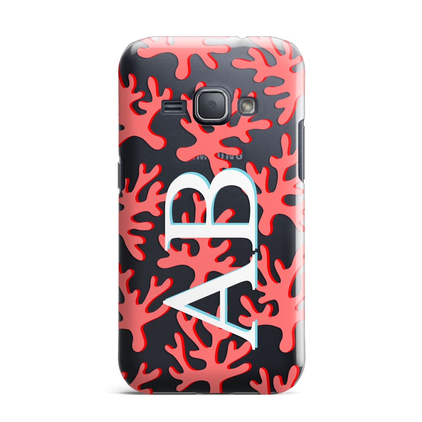 Custom Coral Initials Samsung Galaxy J1 2016 Case