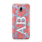 Custom Coral Initials Samsung Galaxy J3 2017 Case