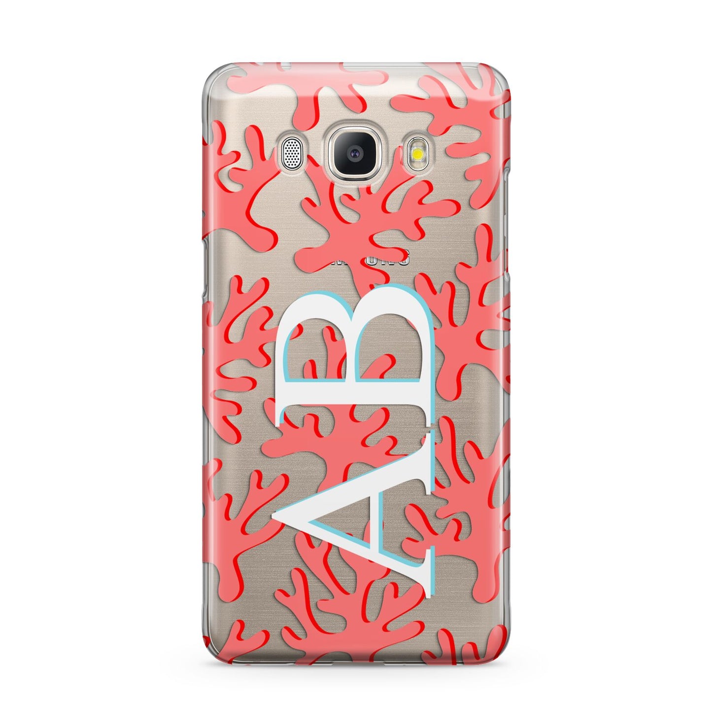 Custom Coral Initials Samsung Galaxy J5 2016 Case