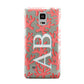 Custom Coral Initials Samsung Galaxy Note 4 Case