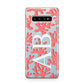 Custom Coral Initials Samsung Galaxy S10 Plus Case