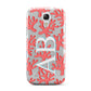 Custom Coral Initials Samsung Galaxy S4 Mini Case