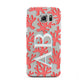 Custom Coral Initials Samsung Galaxy S6 Case