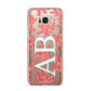 Custom Coral Initials Samsung Galaxy S8 Plus Case