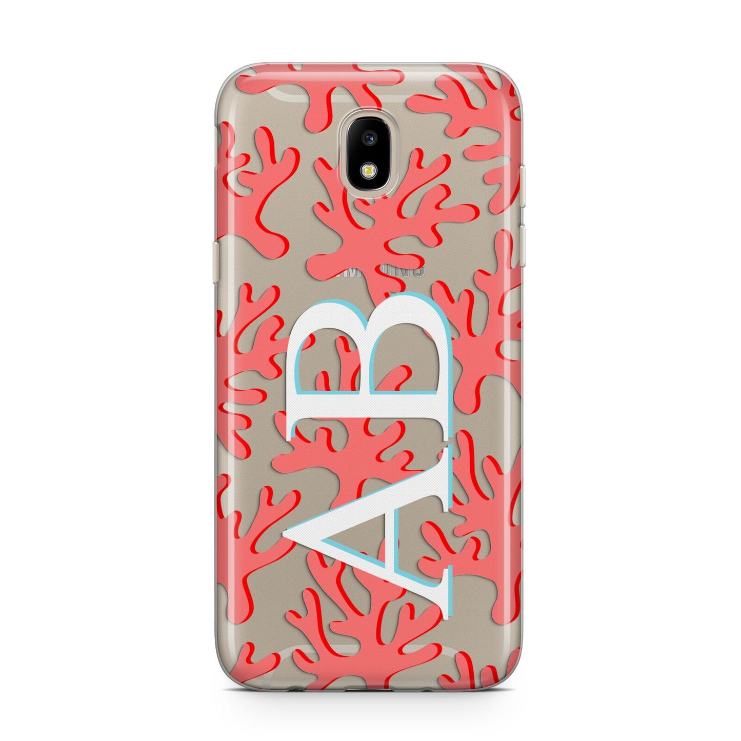 Custom Coral Initials Samsung J5 2017 Case