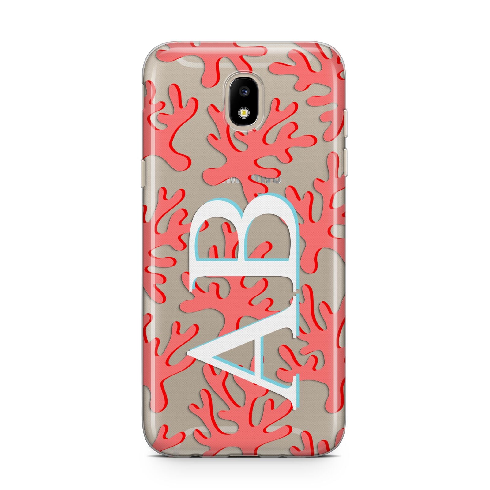 Custom Coral Initials Samsung J5 2017 Case