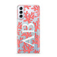Custom Coral Initials Samsung S21 Plus Case