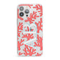 Custom Coral Initials iPhone 13 Pro Max Clear Bumper Case