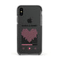 Custom Couples Music Apple iPhone Xs Impact Case Black Edge on Black Phone