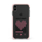 Custom Couples Music Apple iPhone Xs Max Impact Case Pink Edge on Black Phone