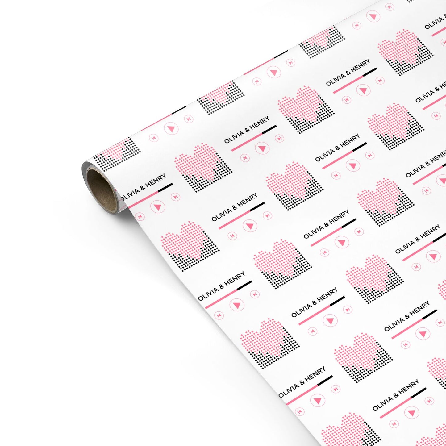 Custom Couples Music Personalised Gift Wrap