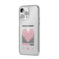 Custom Couples Music iPhone 14 Pro Max Clear Tough Case Silver Angled Image