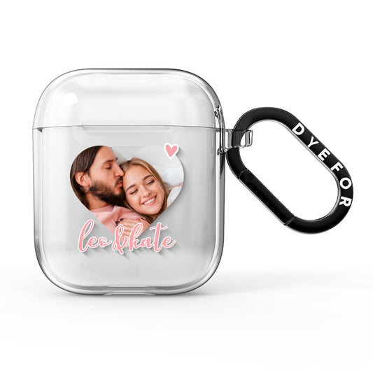 Custom Couples Photo AirPods Clear Case