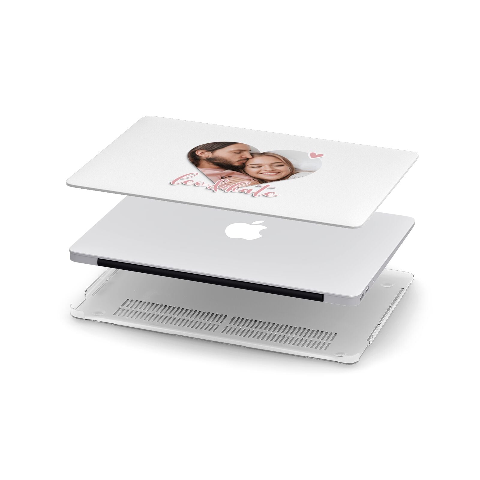 Custom Couples Photo Apple MacBook Case in Detail