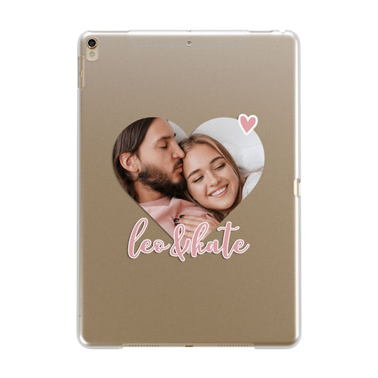 Custom Couples Photo Apple iPad Gold Case