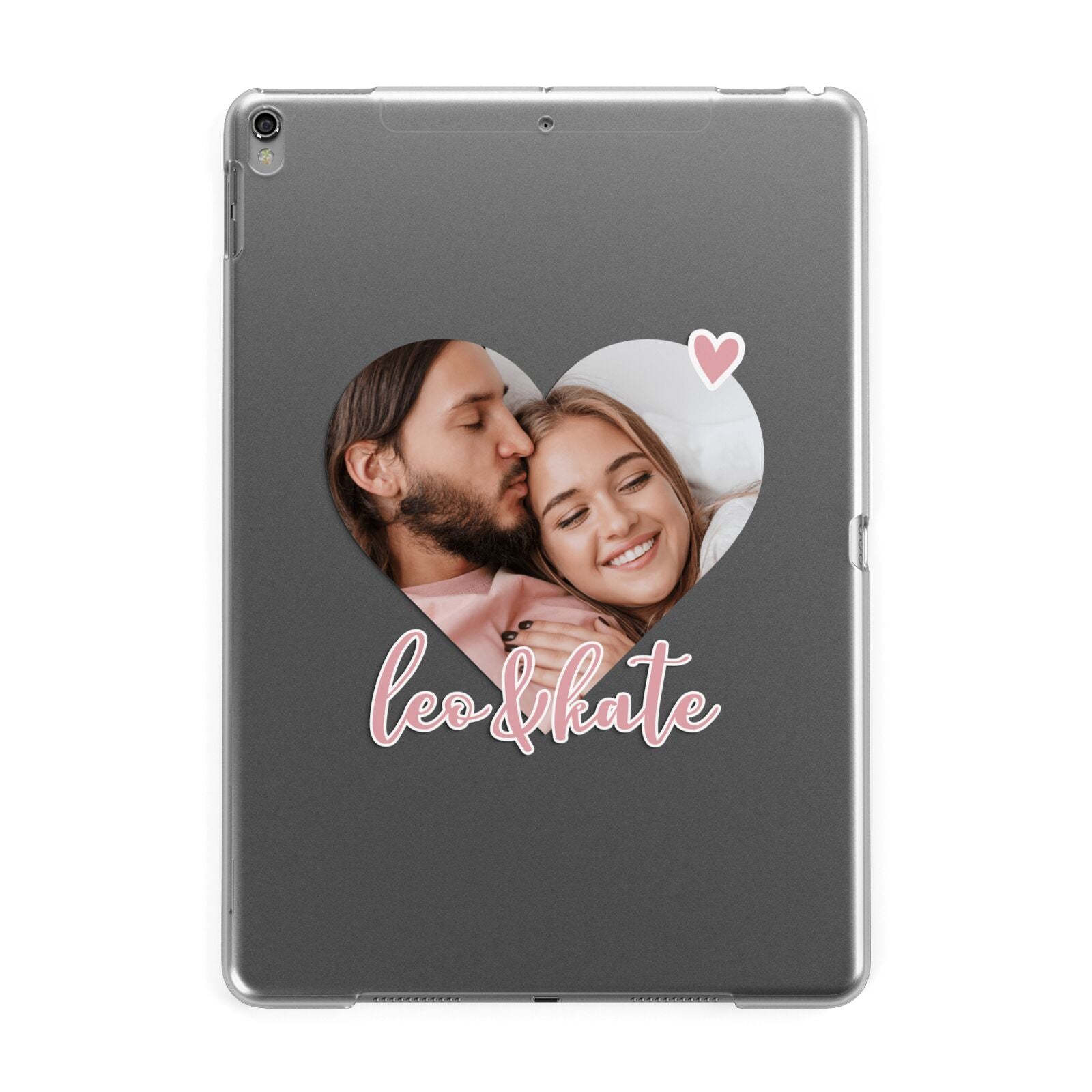 Custom Couples Photo Apple iPad Grey Case