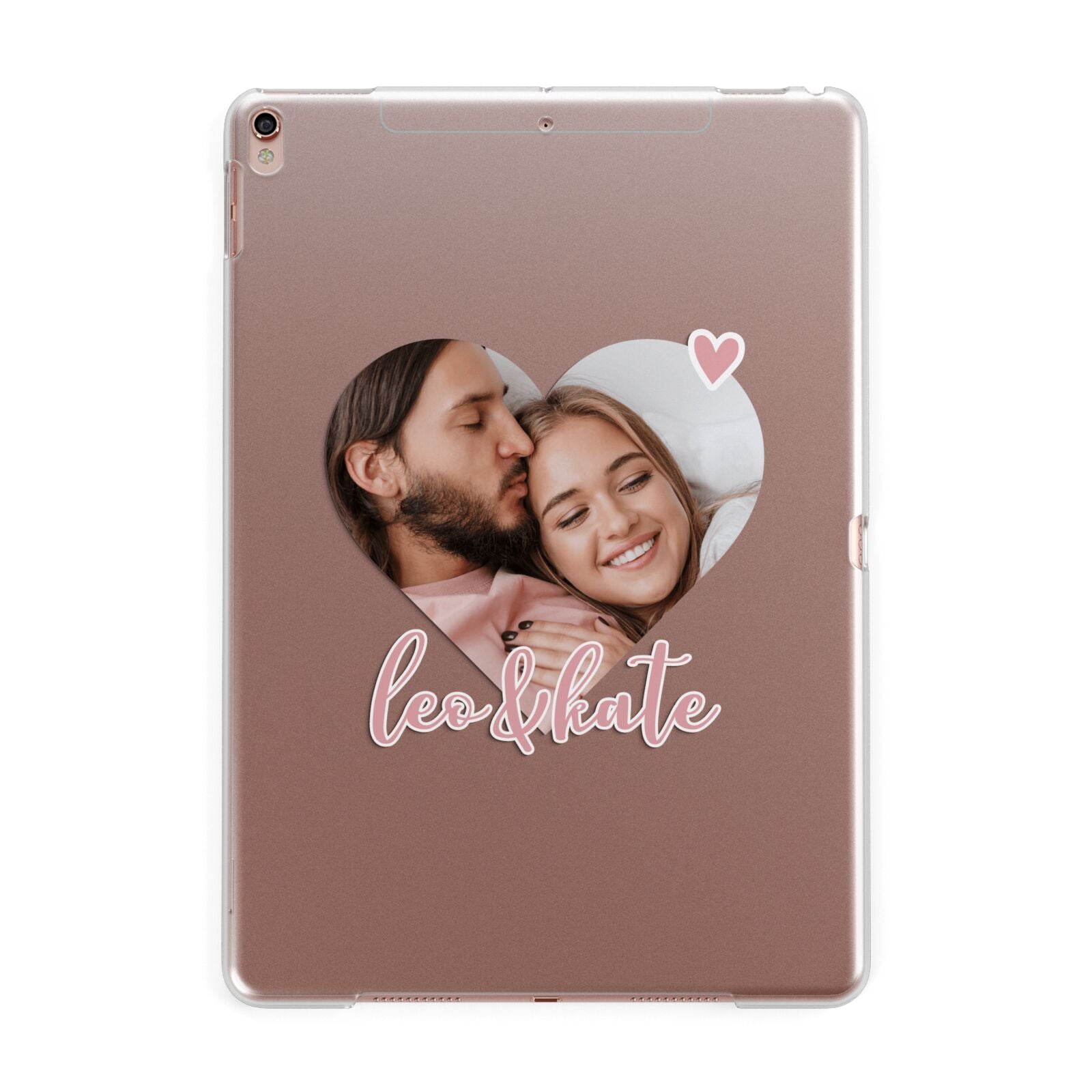 Custom Couples Photo Apple iPad Rose Gold Case