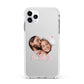 Custom Couples Photo Apple iPhone 11 Pro Max in Silver with White Impact Case
