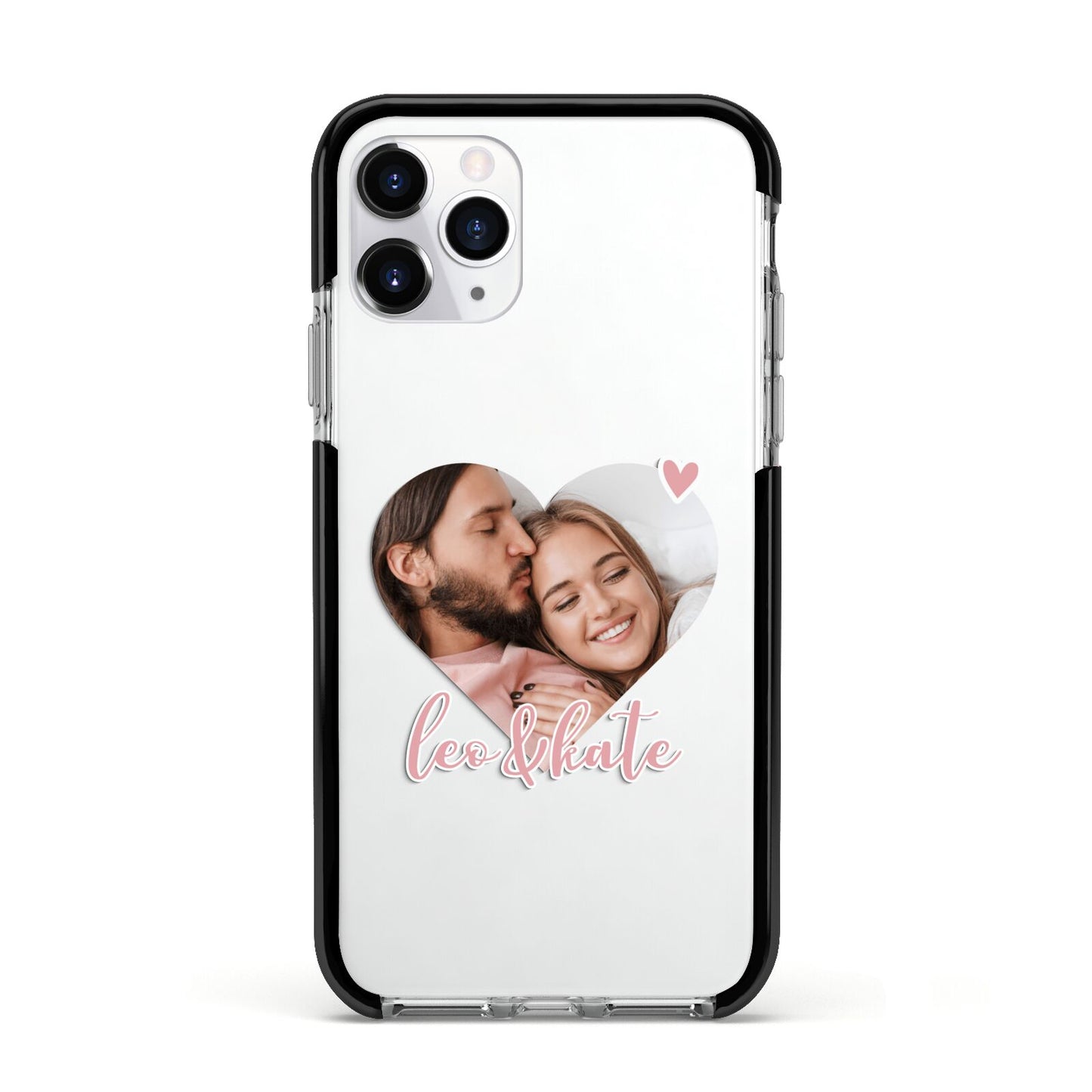 Custom Couples Photo Apple iPhone 11 Pro in Silver with Black Impact Case