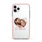 Custom Couples Photo Apple iPhone 11 Pro in Silver with Pink Impact Case