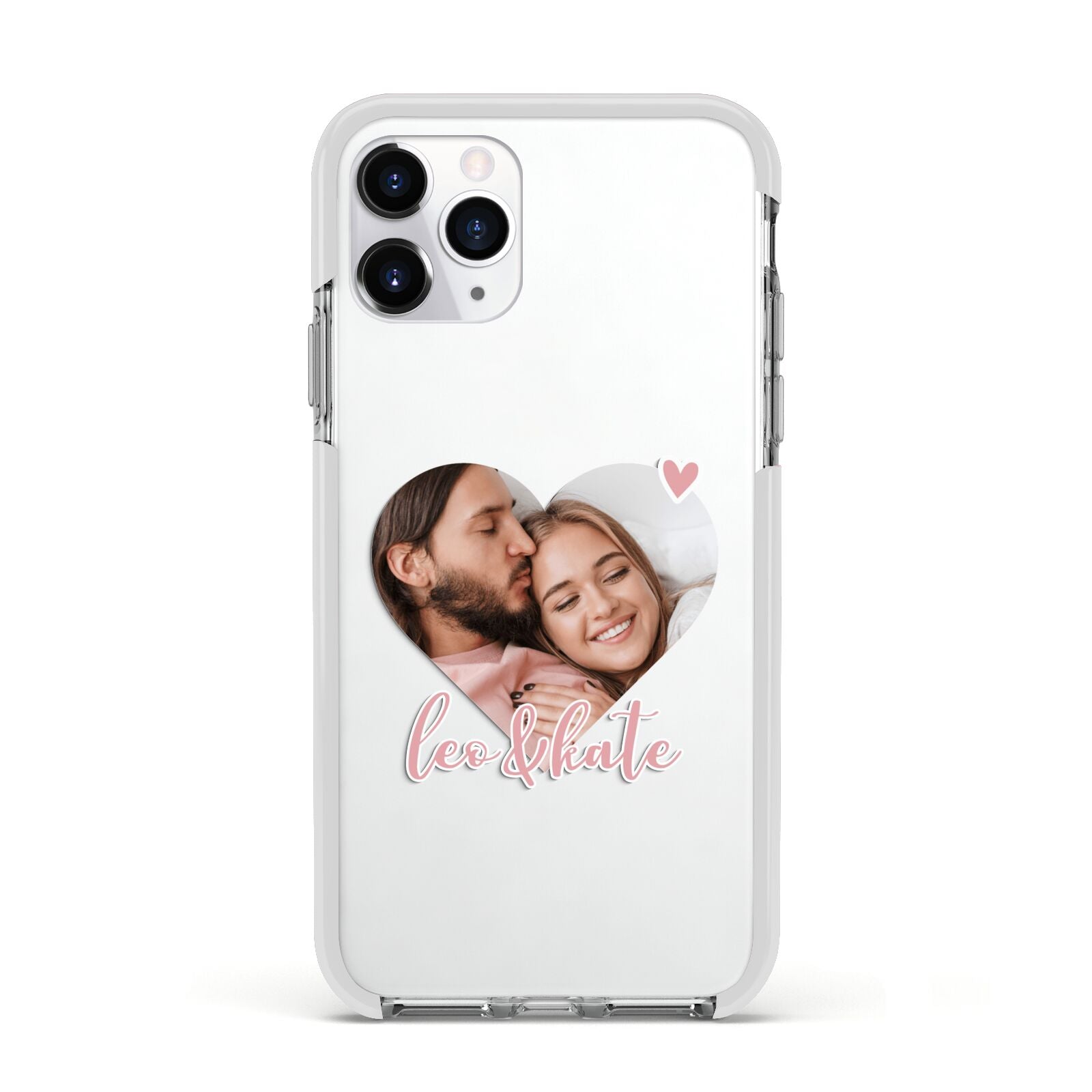 Custom Couples Photo Apple iPhone 11 Pro in Silver with White Impact Case
