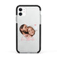 Custom Couples Photo Apple iPhone 11 in White with Black Impact Case