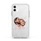 Custom Couples Photo Apple iPhone 11 in White with White Impact Case