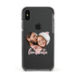 Custom Couples Photo Apple iPhone Xs Impact Case Black Edge on Black Phone
