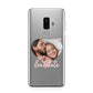 Custom Couples Photo Samsung Galaxy S9 Plus Case on Silver phone