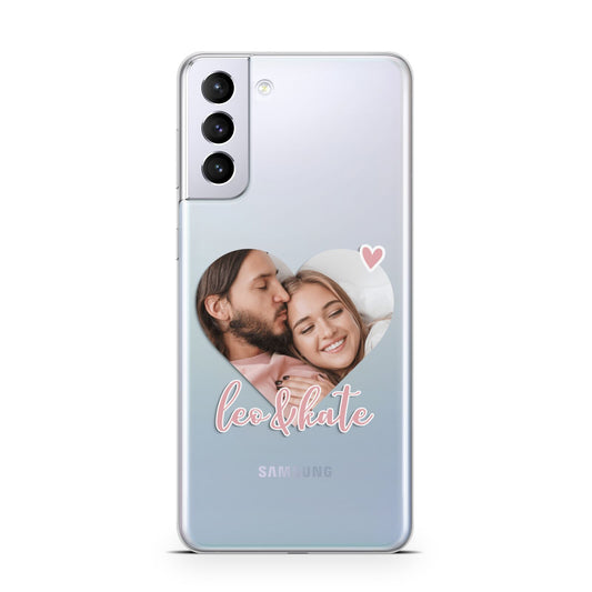 Custom Couples Photo Samsung S21 Plus Phone Case