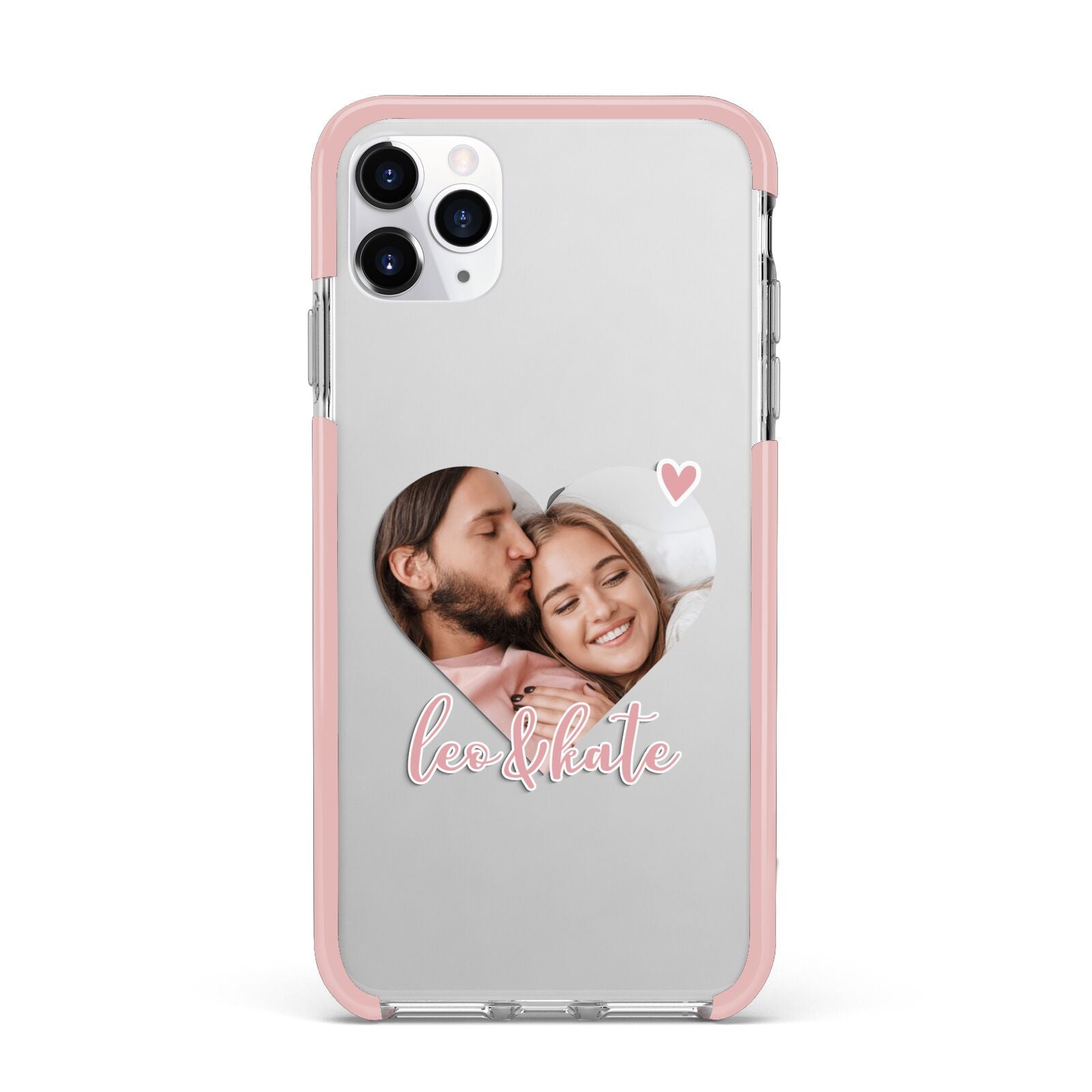 Custom Couples Photo iPhone 11 Pro Max Impact Pink Edge Case