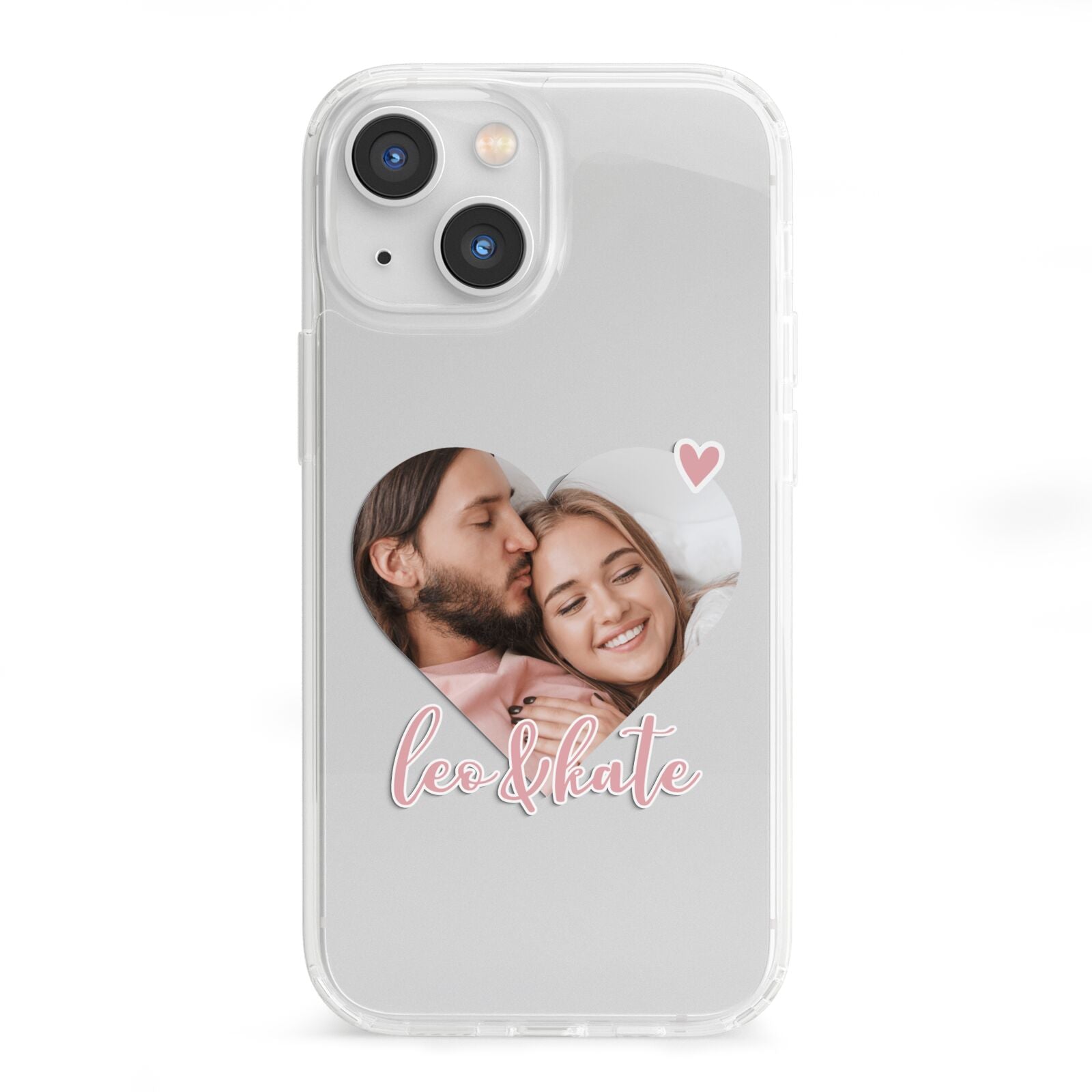 Custom Couples Photo iPhone 13 Mini Clear Bumper Case