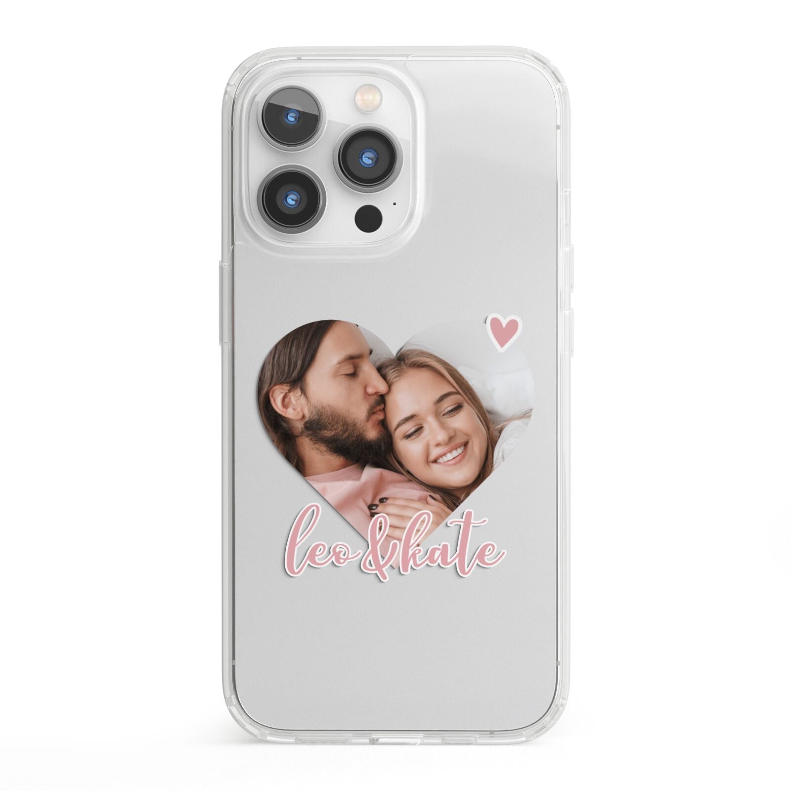Custom Couples Photo iPhone 13 Pro Clear Bumper Case
